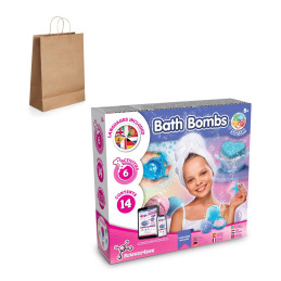 Bath Bombs Kit III. Jouet éducatif livré avec un sac cadeau en papier kraft (115 g/m²)