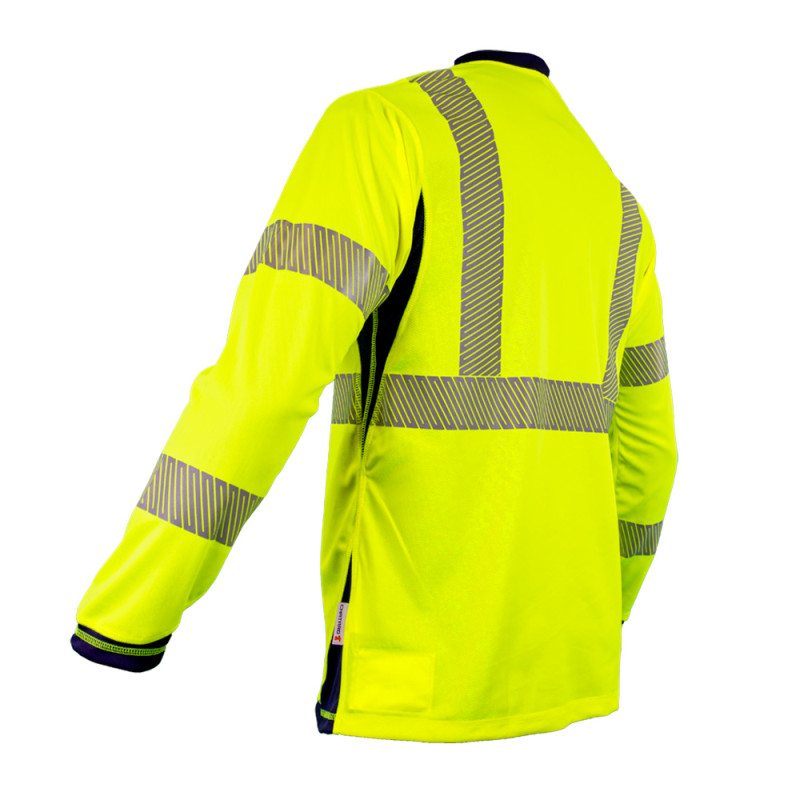 Vêtement de travail Chatard T-shirt haute visibilité Camberra manche longue personnalisable
