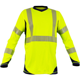 Vêtement de travail Chatard T-shirt haute visibilité Camberra manche longue personnalisable