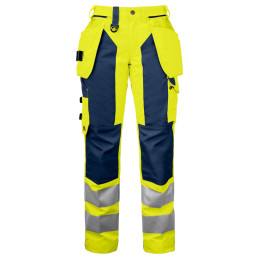 6519 PANTALON DAME AVEC RENFORTS ET POCHES FLOTTANTES EN ISO 20471 CLASSE 2