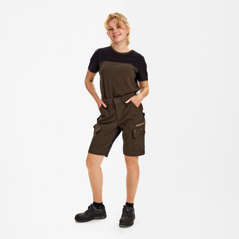 Vêtement de travail Short de travail Entire avec tissu extensible dans 4 sens pour femmes personnalisable