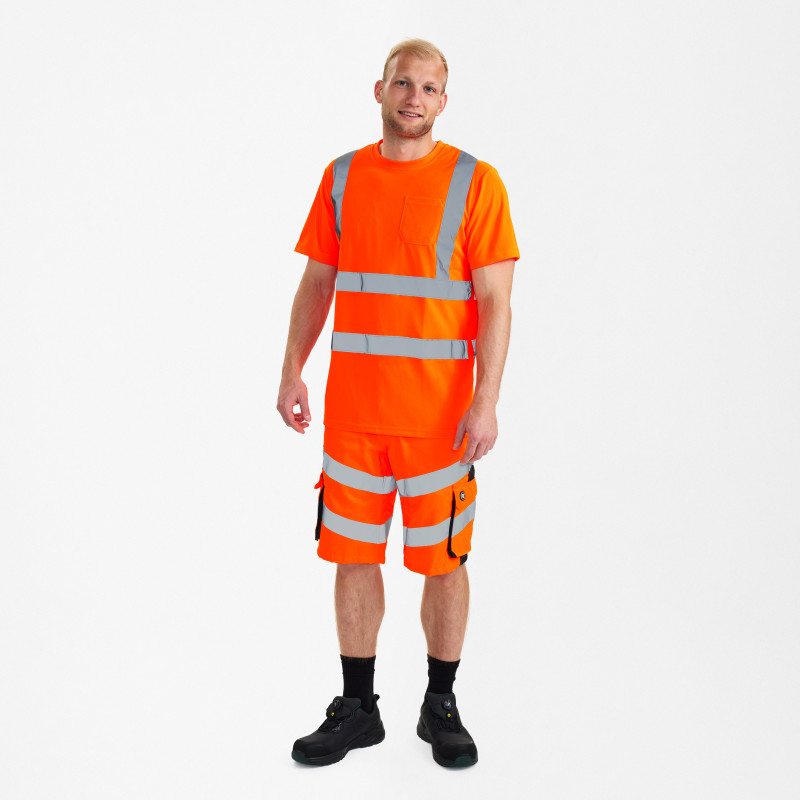 Vêtement de travail T-shirt Safety avec poche poitrine personnalisable
