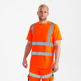Vêtement de travail T-shirt Safety avec poche poitrine personnalisable