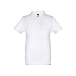THC ADAM KIDS WH II. Polo à manches courtes pour enfants (unisexe). Couleur blanche
