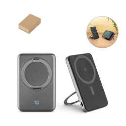 WARSHEL 5. Batterie nomade magnétique de 5 000 mAh avec chargeur sans fil ultrarapide de 15 W en ABS recyclé (100 % rABS) avec s