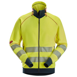 ProtecWork, Sweat-shirt à fermeture à glissière pleine longueur, haute visibilité, Classe 3/2