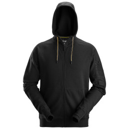 Sweat-shirt à capuche avec logo et fermeture à glissière pleine longueur