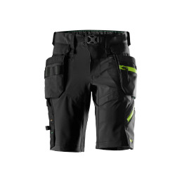 Vêtement de travail FlexiWork, Short en tissu extensible Softshell avec poches holster personnalisable