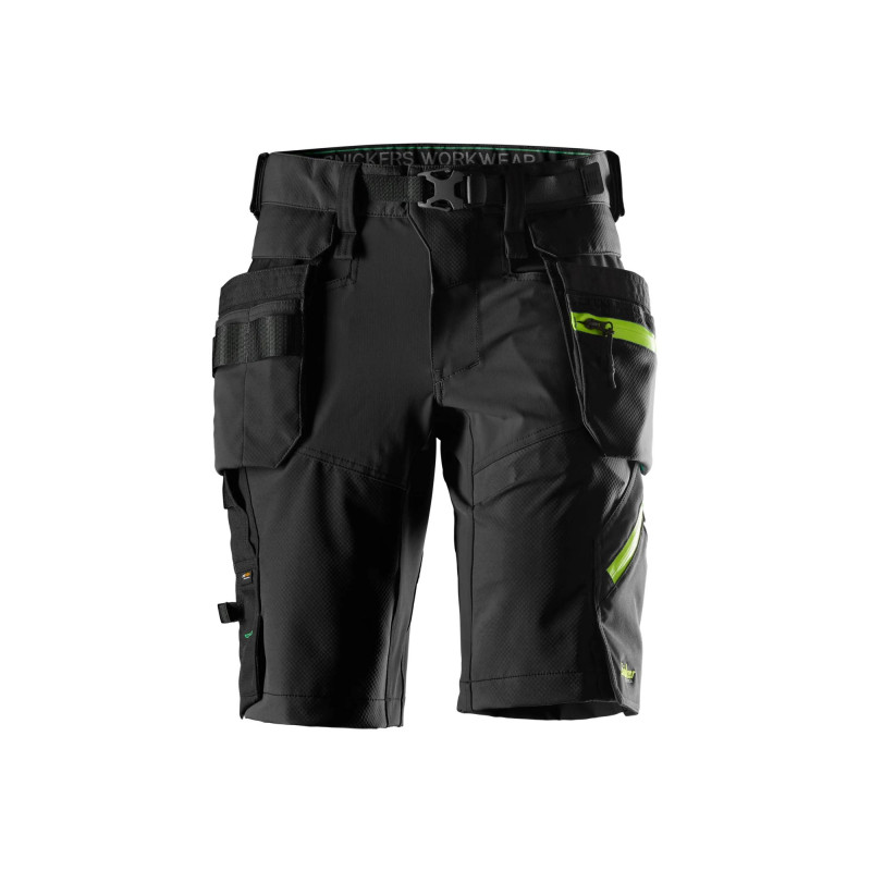 Vêtement de travail FlexiWork, Short en tissu extensible Softshell avec poches holster personnalisable