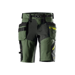 Vêtement de travail FlexiWork, Short en tissu extensible Softshell avec poches holster personnalisable