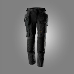 Pantalon pour femme en tissu extensible avec poches holster détachables