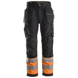 AllroundWork, Pantalon+ avec poches holster, haute visibilité, Classe 1