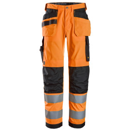 Pantalon avec poches holster, haute visibilité, Classe 2