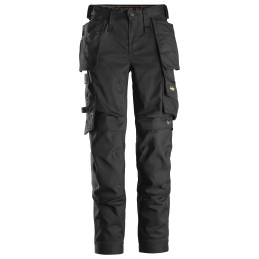 AllroundWork, Pantalon avec poches holster en tissu extensible pour femme