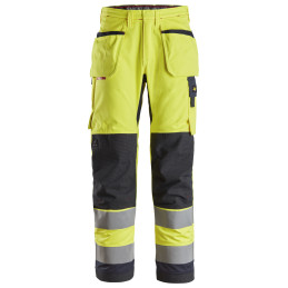 ProtecWork, pantalon de travail extensible avec poches holsters haute visibilité Classe 2