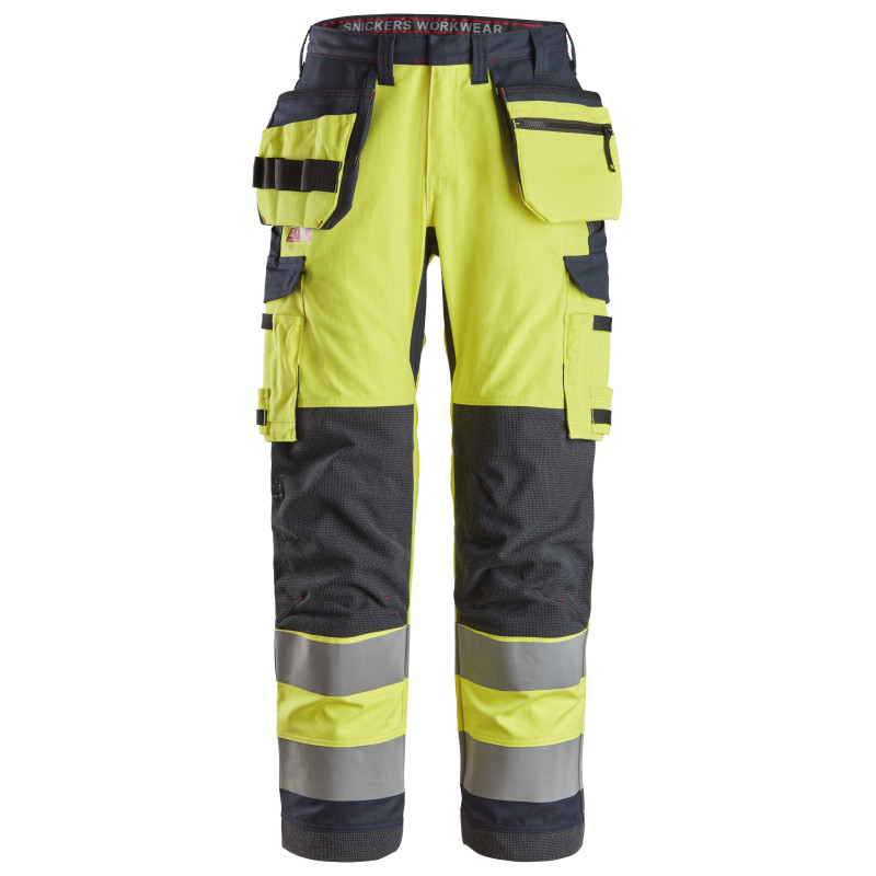 Vêtement de travail ProtecWork, Pantalon de travail avec poches holster, haute visibilité, Classe 2 personnalisable