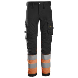 Pantalon en tissu extensible haute visibilité, Classe 1