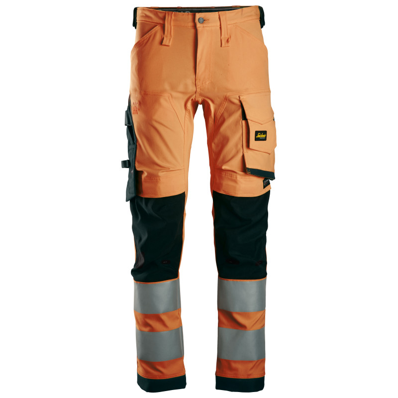 Vêtement de travail Pantalon en tissu extensible haute visibilité, Classe 2 personnalisable