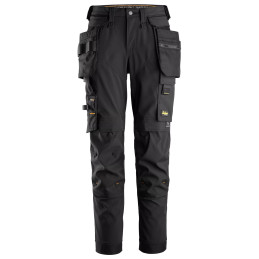 Pantalon pour femme en tissu extensible dans 4 directions, avec poches holster détachables
