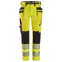 Pantalon avec poches holster détachables, haute visibilité, Classe 2