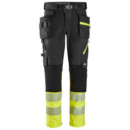 Pantalon avec poches holster détachables, haute visibilité, Classe 1