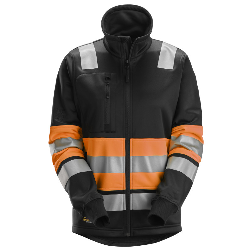 Vêtement de travail Veste pour femme avec  fermeture à glissière pleine longueur haute visibilité Classe 1 personnalisable