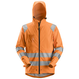 Veste de pluie PU haute visibilité, Classe 3