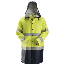 ProtecWork, Veste de pluie en PU, Haute visibilité de classe 3
