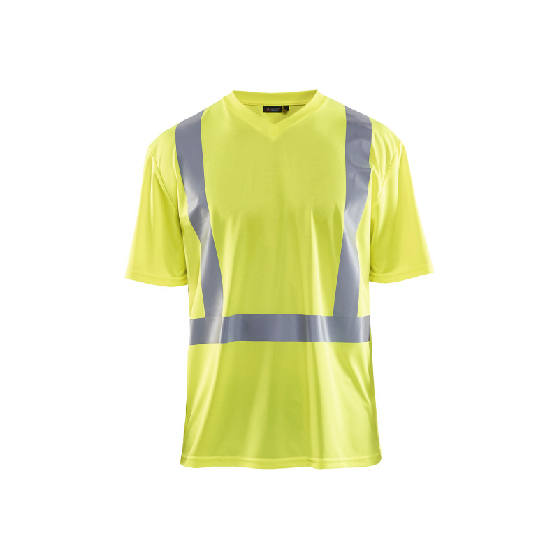 Vêtement de travail T-shirt haute visibilité col V anti-UV anti-odeur personnalisable
