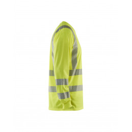 Vêtement de travail T-shirt manches longues haute visibilité col v anti-UV personnalisable