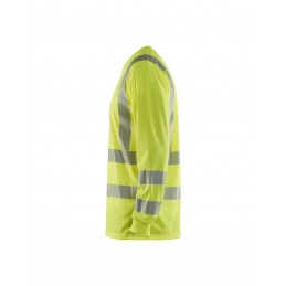 Vêtement de travail T-shirt manches longues haute visibilité col v anti-UV personnalisable