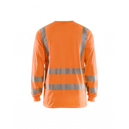 Vêtement de travail T-shirt manches longues haute visibilité col v anti-UV personnalisable
