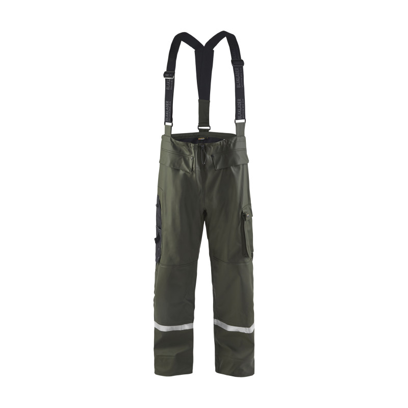 Vêtement de travail Pantalon de pluie HV Niveau 2 personnalisable