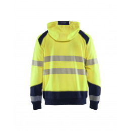 Vêtement de travail Sweat zippé à capuche haute-visibilité personnalisable