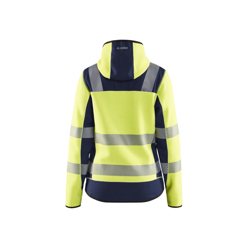 Veste D'hiver Blakläder 4890 Technique – Taille M, Noir/jaune, Imperméable, Coupe-vent, Capuche Amovible