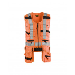 Vêtement de travail Gilet porte-outil haute-visibilité personnalisable