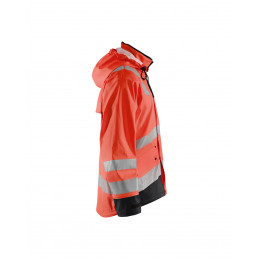Vêtement de travail Veste de pluie doublée HV Niveau 2 personnalisable