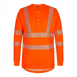 Vêtement de travail T-shirt à manches longues Safety EN ISO 20471 avec boutons personnalisable
